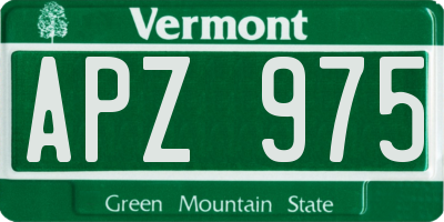 VT license plate APZ975