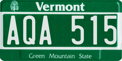 VT license plate AQA515
