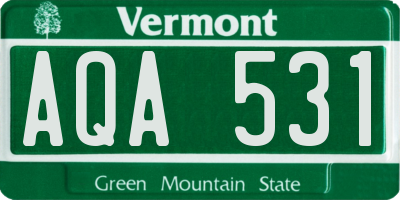VT license plate AQA531