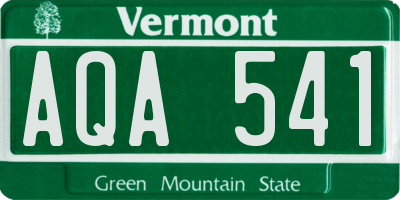 VT license plate AQA541
