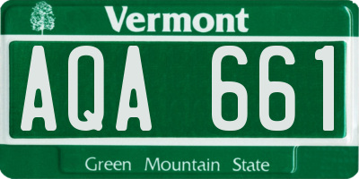 VT license plate AQA661