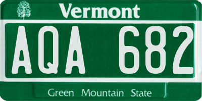 VT license plate AQA682
