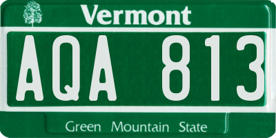 VT license plate AQA813