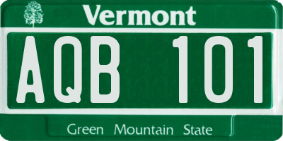 VT license plate AQB101