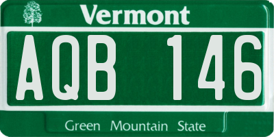 VT license plate AQB146