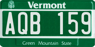 VT license plate AQB159