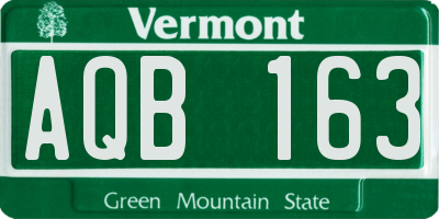 VT license plate AQB163