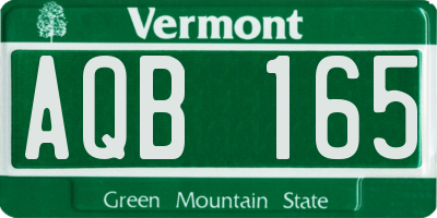 VT license plate AQB165