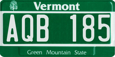 VT license plate AQB185