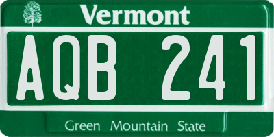 VT license plate AQB241
