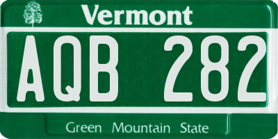 VT license plate AQB282