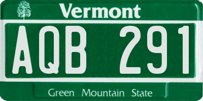 VT license plate AQB291