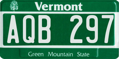 VT license plate AQB297