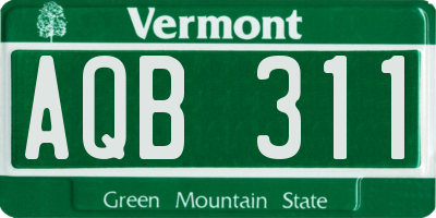 VT license plate AQB311