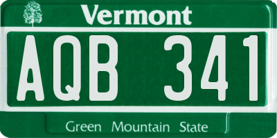 VT license plate AQB341