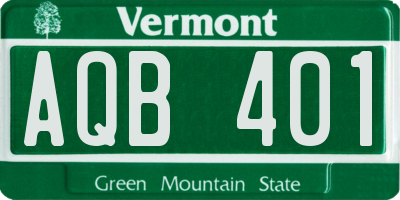 VT license plate AQB401