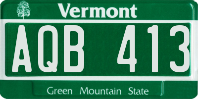 VT license plate AQB413