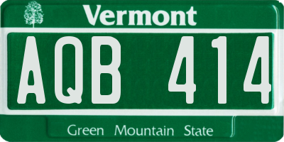 VT license plate AQB414