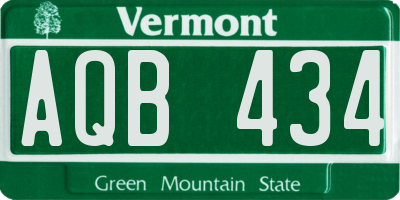 VT license plate AQB434