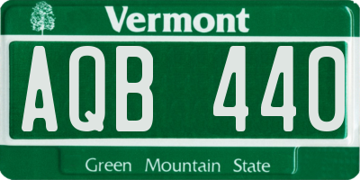 VT license plate AQB440