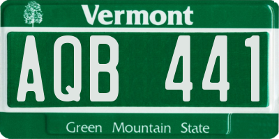 VT license plate AQB441