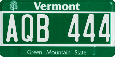VT license plate AQB444