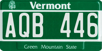VT license plate AQB446