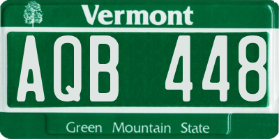 VT license plate AQB448