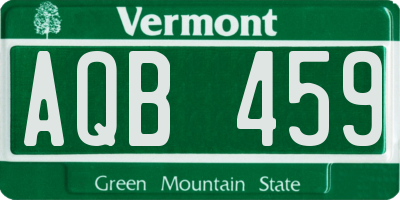 VT license plate AQB459