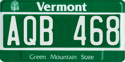 VT license plate AQB468