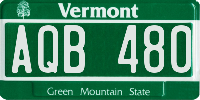 VT license plate AQB480