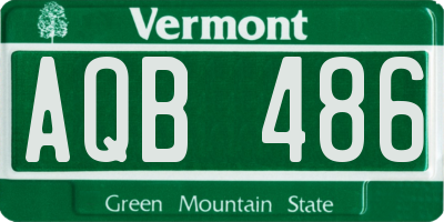 VT license plate AQB486
