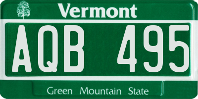 VT license plate AQB495