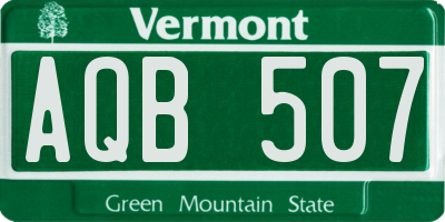 VT license plate AQB507