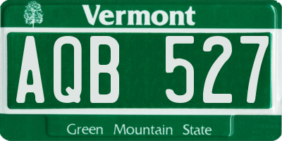 VT license plate AQB527