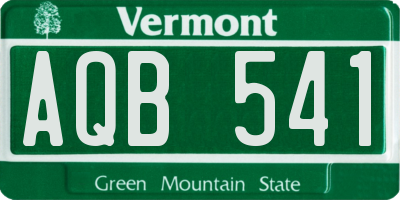 VT license plate AQB541