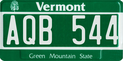 VT license plate AQB544