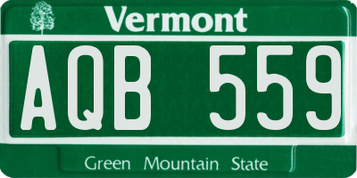 VT license plate AQB559