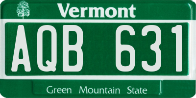 VT license plate AQB631