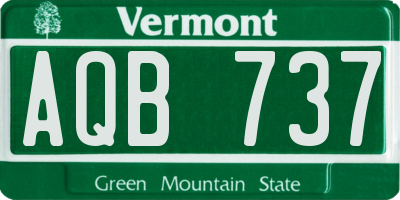 VT license plate AQB737