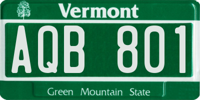 VT license plate AQB801