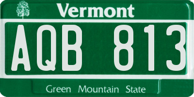 VT license plate AQB813