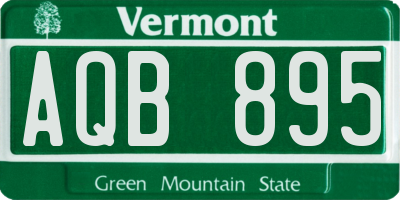 VT license plate AQB895
