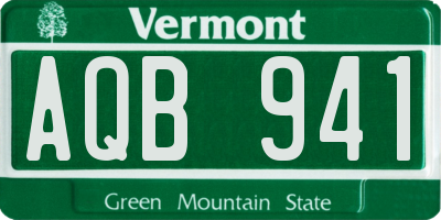 VT license plate AQB941