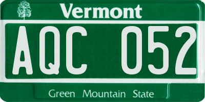 VT license plate AQC052