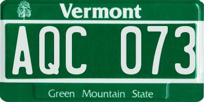 VT license plate AQC073
