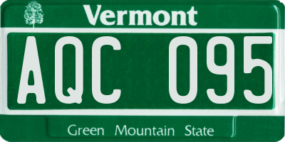 VT license plate AQC095