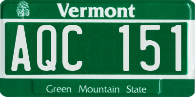 VT license plate AQC151