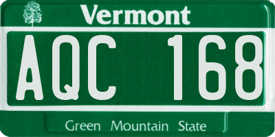 VT license plate AQC168