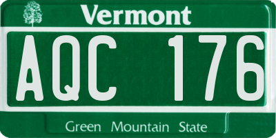 VT license plate AQC176
